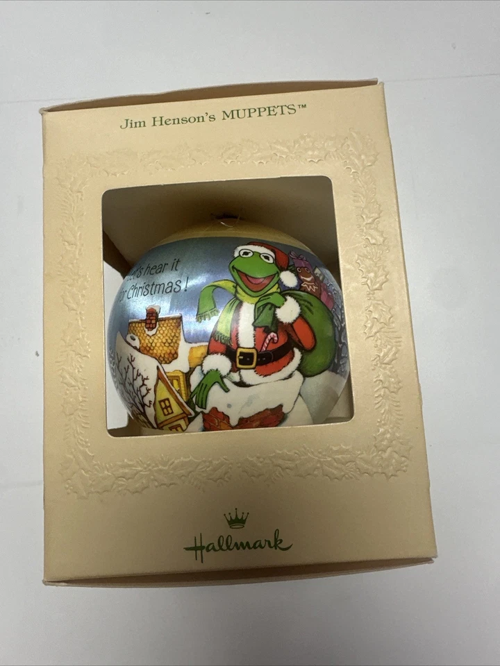 Hallmark Keepsake Adorno de Navidad Jim Hensens Muppets Mrs. Piggy Kermit 1981 Foto 3 de 4