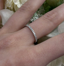 0.50CT Natural Round Diamond Full Eternity Ring In Platinum