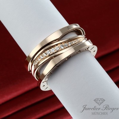 Bvlgari Ring B-Zero 1 Legend Rosegold 750 Diamanten Gr 51 2018 Bulgari Damen