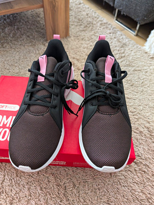 PUMA Softride Carson Sneaker Low Top Schnürung Dämpfung Schwarz/Rosa EU 44