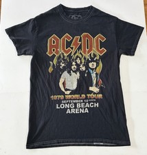 AC DC Highway to Hell 1979 World Tour Graphic Black T-Shirt Men s Small