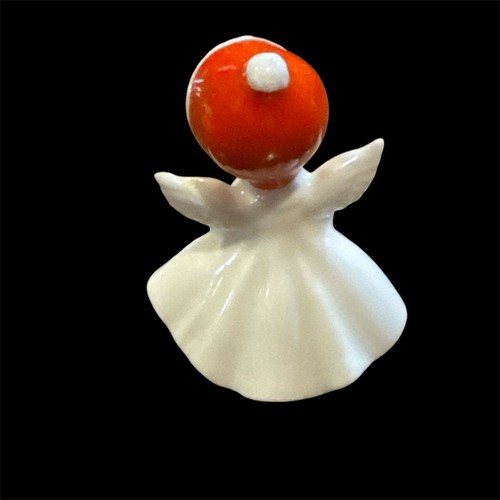 Vtg Napco Angel Figurine Bone China Miniature Christmas 1950's Wreath Spaghetti - Picture 3 of 6