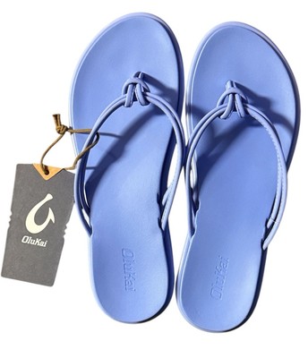 OluKai AKA Sandals Womens Size 10 Cloud Blue Beach Flip Flops Slides 20509-3N3N