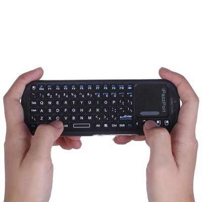 iPazzPort 2.4G Mini Wireless Keyboard with Touchpad Mouse Combo, Mini, black