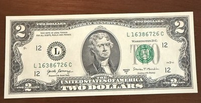  UNCIRCULATED ** RARE Two Dollar Bills   Save On Bulk! Sequential * UNCIRCULATED