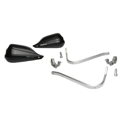 Barkbusters Universal Storm Two Point Mounted Handguard Kit Black 1 1/8'' Bars