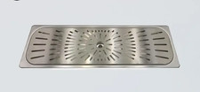 Stainless Steel Rounded Oval Drip Tray With Drainage Tray 6.4 x 20.9inch