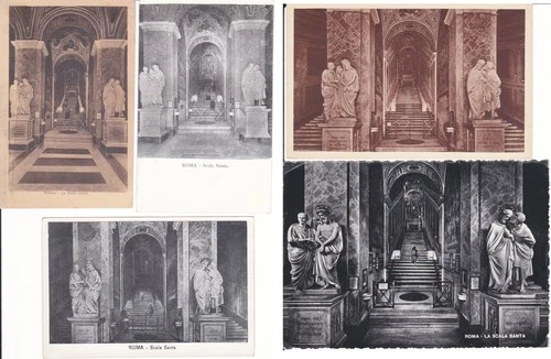Italy: Postcard: ROME - La Scala Santa - set 10 pieces (5 trips + d