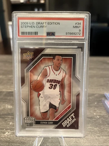 2009 Upper Deck Draft Edition #34 Stephen Curry RC Rookie PSA 9 MINT