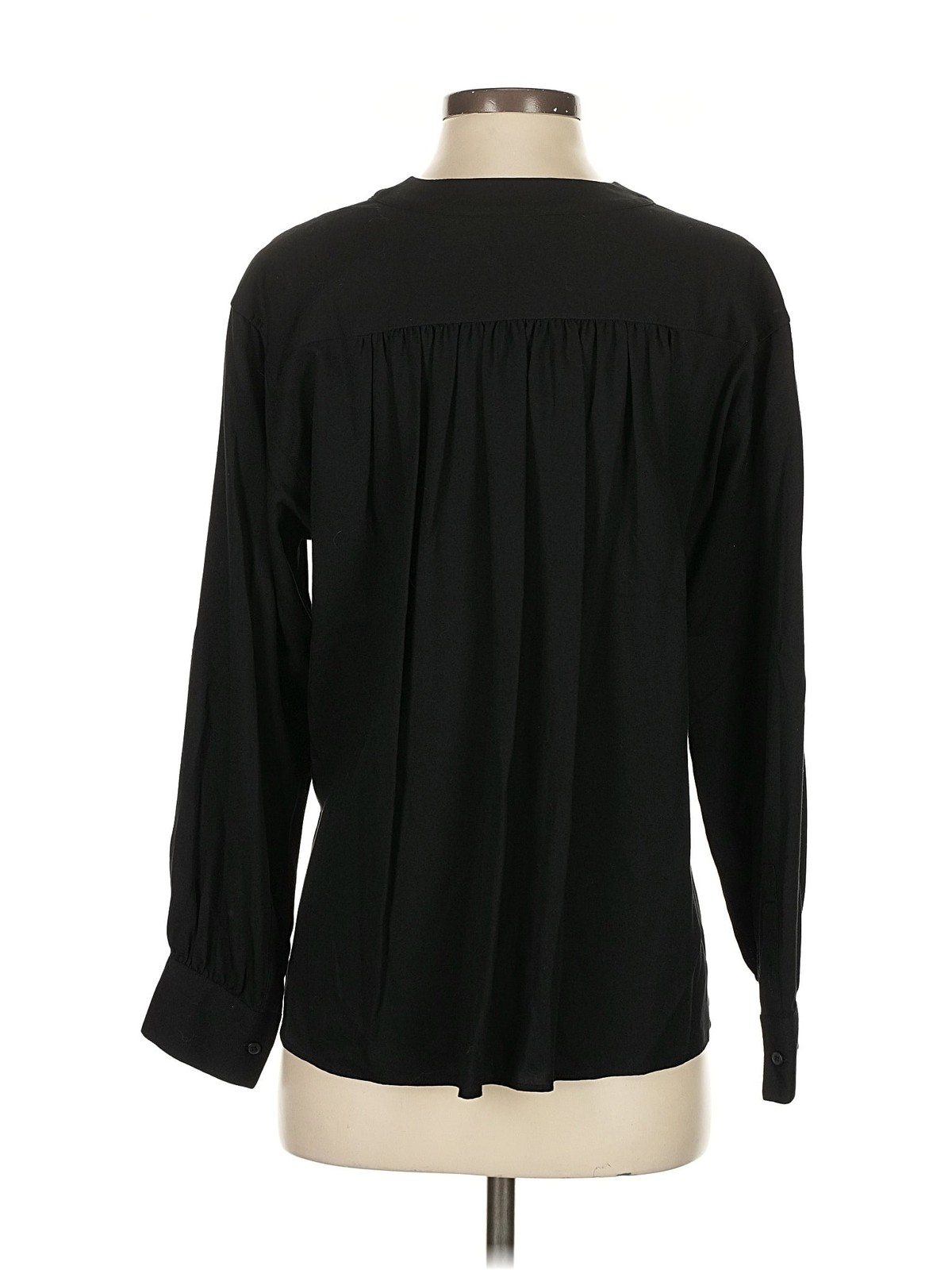 Uniqlo Women Black Long Sleeve Blouse XS thumbnail 2