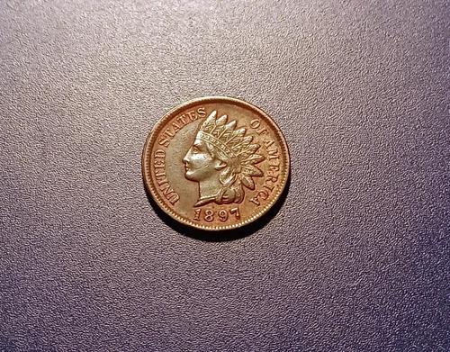 Nice AU 1897 Indian Head Cent