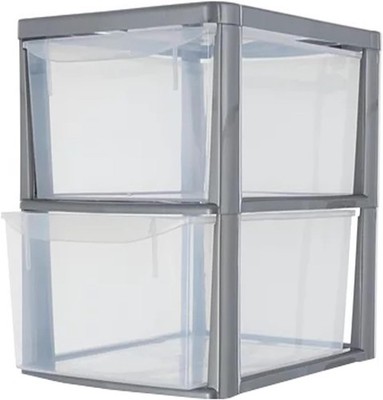 Kunststoff Aufbewahrung Schubladeneinheit - Stapelbarer Organizer Schrank (2, 3, 4 Ebenen)