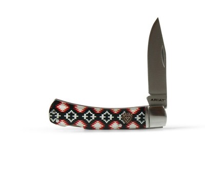 Ariat Red White Aztec Pattern 3'' - Acc Knives - A710011297