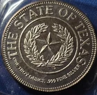 A 1 oz Silver Round  The State of Texas 1986 Texas One And Indivisible