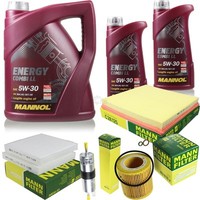 MANN-FILTER Inspektionspaket Mannol 7L Energy Combi Ll 5W-30 FüR Bmw X3
