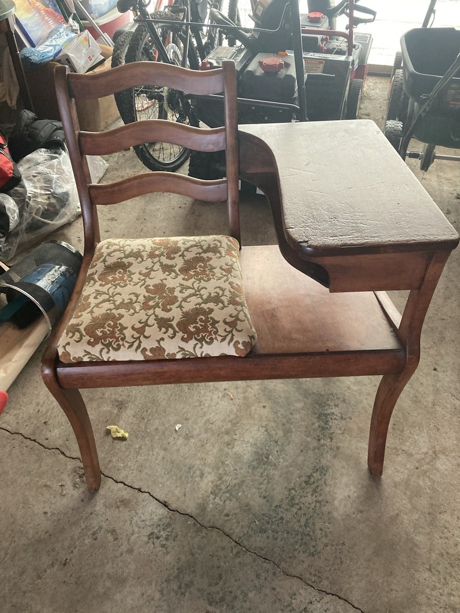 Telephone Chair Telephone Bench Antique Vintage Phone Table