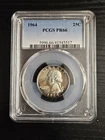 1964 Proof Washington Silver Quarter PCGS PR66   Lot #542