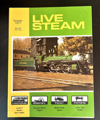LIVE STEAM drawings/plans Oct 1977 UNUSUAL ENGINE Large Scale Model Rail LOCO