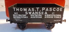 SLATER'S O GAUGE - KIT BUILT OPEN WAGON 'THOMAS T. PASCOE' SWANSEA