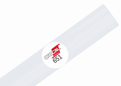 651 Glossy Permanent Vinyl 12 Inch x 10 Feet - White