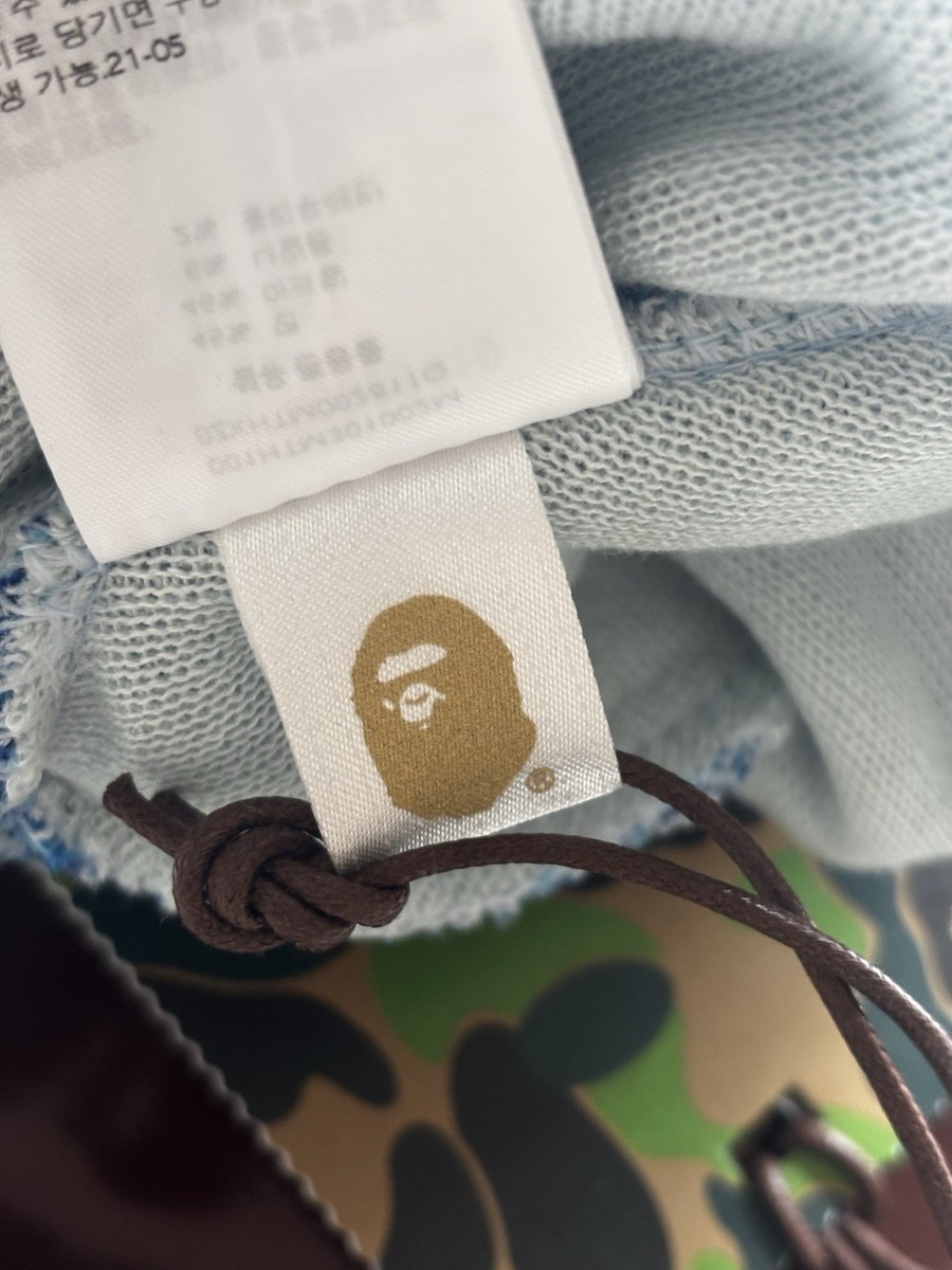 Authentic A Bathing Ape Bape ABC Camo Knit Cap Beanie Blue New