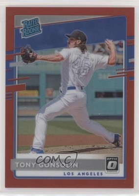 2020 Donruss Optic Rated Rookies Red Prizm 35/60 Tony Gonsolin #59 Rookie RC 5m1