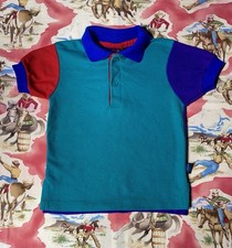 Vintage 80 s/90 s Kids Boys Color Block Polo Top Size 4