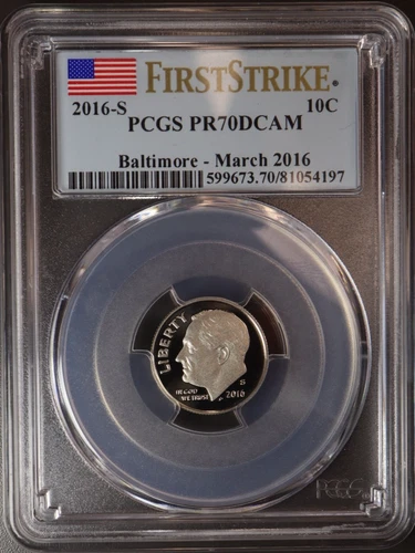 2016-S ROOSEVELT DIME PCGS PR70 FIRST STRIKE NO RESERVE .99 START!!
