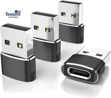 USB to USB C Adapter for Iphone 17 4Pack,Usbc Female to a Male Car Charger Adapt