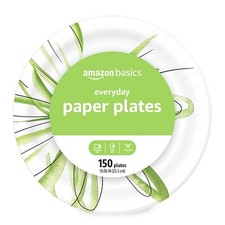Amazon Basics Everyday Disposable Paper Plates, 10 150 Count (Pack of 1)