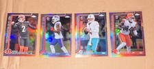 Topps NFL Leather 4 Card Lot Evan McPherson Kaden Prather Quinn Ewers Fannin Jr.