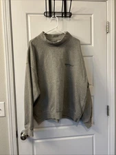 Essentials Fear Of God Oversized Sweatshirt Mens L Gray Mock Neck Relaxed Fit