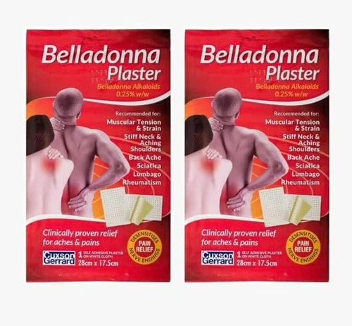 Cuxson & Gerrard Belladonna Plaster 28x7.5cm 2 Pack | Muscle Pain Relief Patch