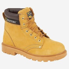 Image of Grafters Apprentice Mens Protective Leather Toe Cap Safety Boots Tan
