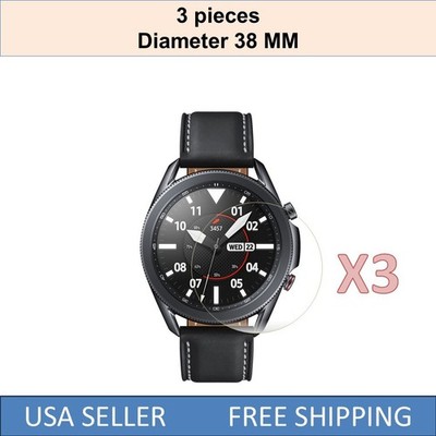 3 pack 38 mm Size Round TPU Clear Film Smart Watch Screen Protectors Universal