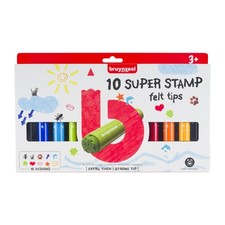 Bruynzeel Super Stamp Felt Tip Colour Pens 10-Piece Set