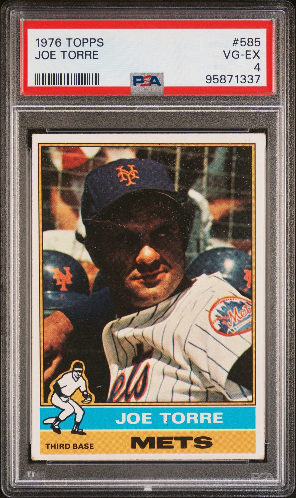 1976 TOPPS #585 JOE TORRE PSA 4