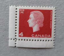 CANADA STAMP #404ii - Queen Elizabeth II (1963) 4¢ F  MNH OG