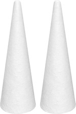 2-Pack 4.65 X 15.7 in Craft Foam Tree Cones for DIY Arts and Crafts
