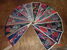 13 Vintage NFL Football BUFFALO BILLS Team Felt Pennants Flags incl. SUPER BOWL