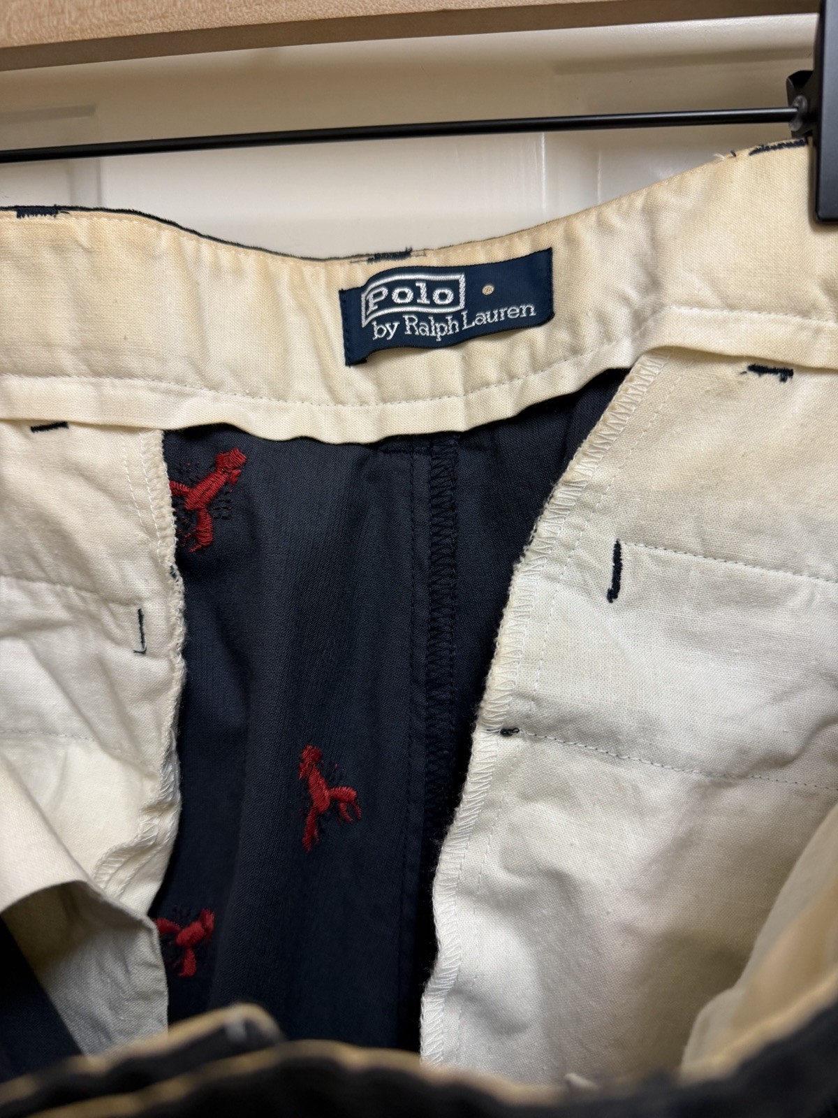 NEW VTG Ralph Lauren Polo SZ 35 X 30  Navy Critter Corduroys Red Lobsters USA thumbnail 9