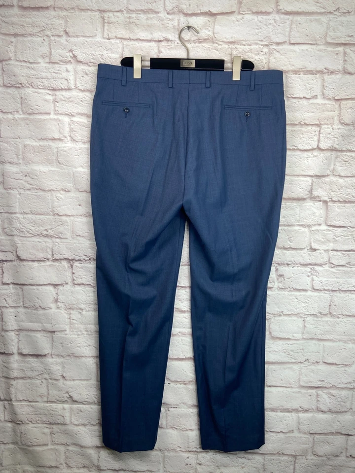 Pantalones/pantalones de vestir de negocios deportivos elásticos de lana azul para hombre MICHAEL KORS 40x32 Foto 4 de 4