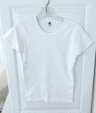 American Apparel Classic Girl Short Sleeve T-Shirt White 2 pack  