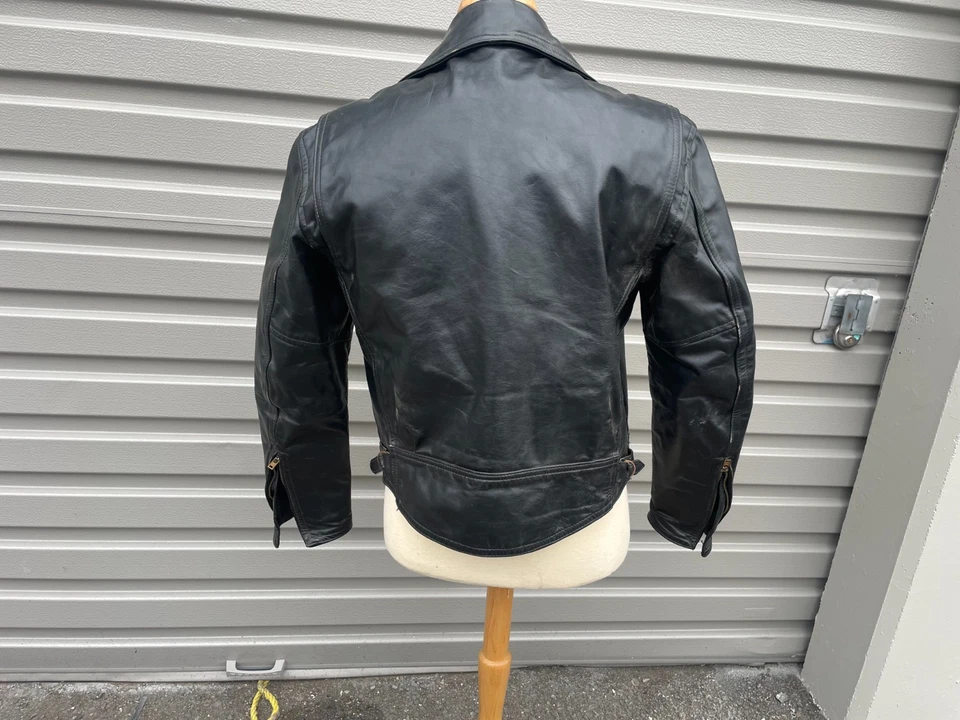 Chaqueta de moto de cuero Rara Taubers California en EXCELENTE estado talla 40 Foto 4 de 4