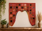 Indian Patchwork Window Valance Curtain Handmade Boho Wall Hanging 110x90cm