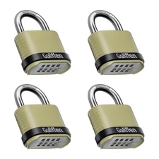 Outdoor Combination Lock Heavy Duty Weatherproof Combination Padlock 4 Pack Re