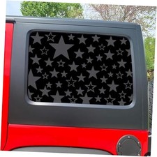 2pcs Universal Matte Black Star Decal Sticker 40x90cm - Five-Pointed Star Car