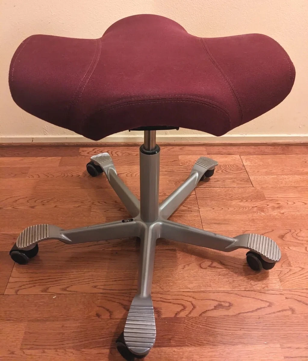 HAG Capisco 8106 Desk Work Chair Stool Burgundy EUC Local Pickup