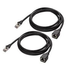 Cable Matters (2-Pk) Cat 6 Shielded Ethernet Extension Patch Cable 10 Feet (4D)