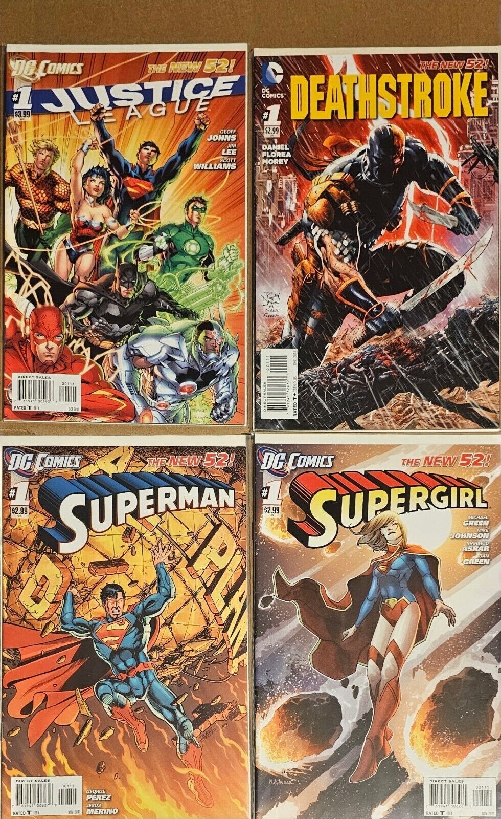  New 52 Superman #1 Deathstroke #1 Justice League #1  Super Girl first prints DC